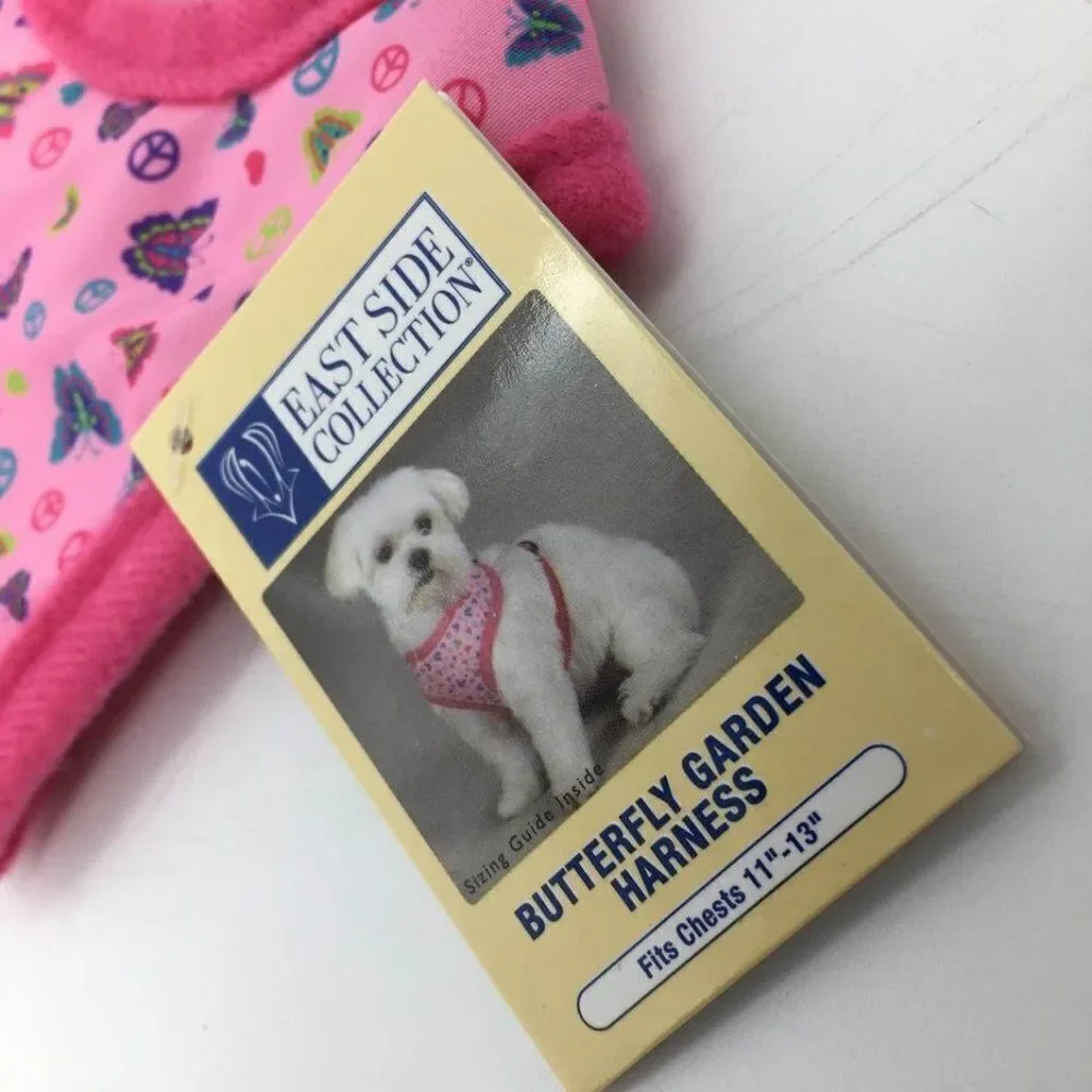 Dog Harness Butterfly Garden Print East Side Collection Pet Collar Size XS